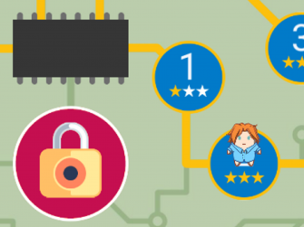 Ausschnitt des Spielbretts des CybersicherheitsGame BW