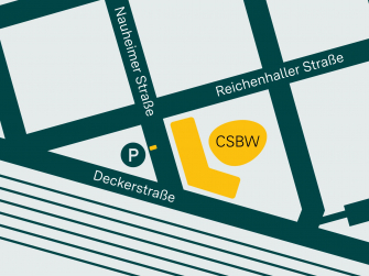 Karten, die den Besucherparkplatz der CSBW verortet