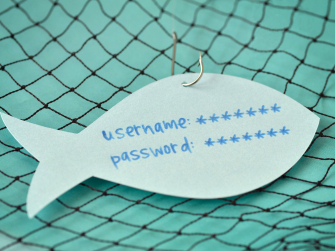 Ein Fisch aus Papier mit Passwort