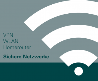 VPN, WLAN, Homerouter, Sichere Netzwerke. Illustration: WLAN Wellen